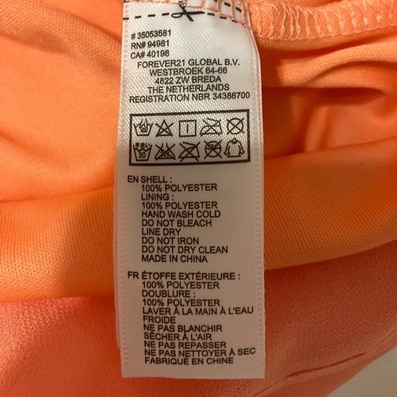 Forever 21 Orange Strapless Dress - Picture 6 of 7